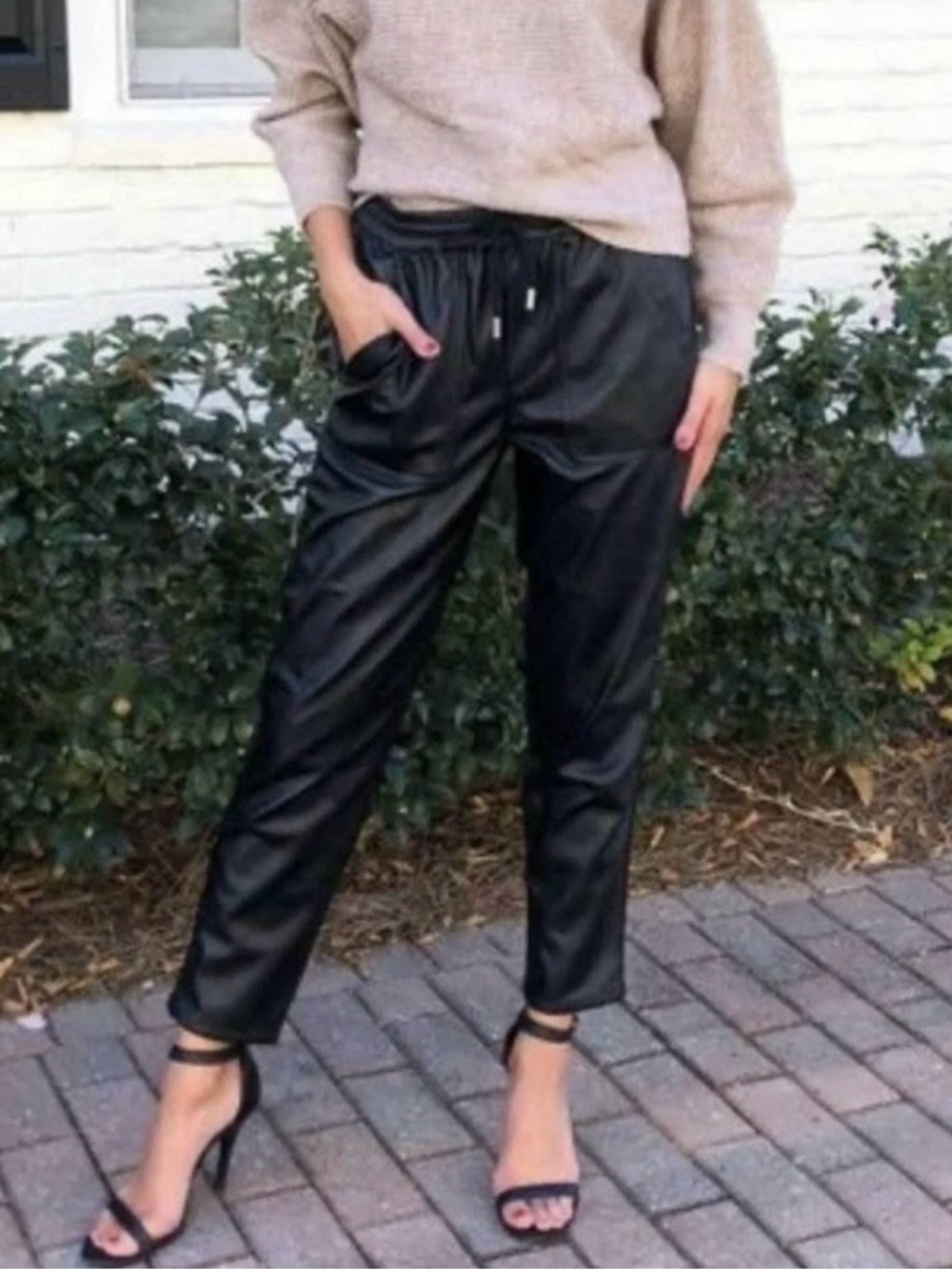 Blank NYC Faux LeatherJogger Pants